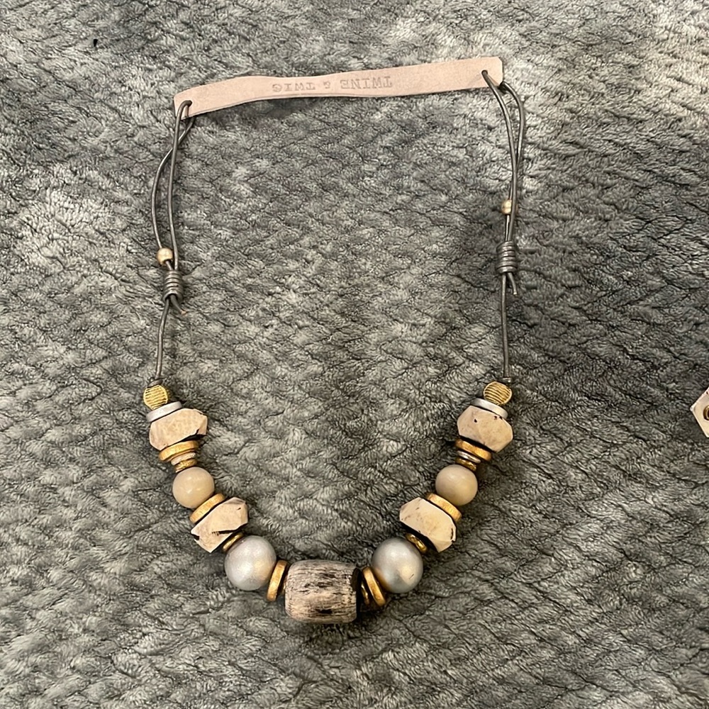 Twine and twig necklace